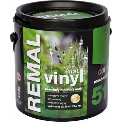 BARVY A LAKY HOSTIVAŘ, REMAL VINYL COLOR MAT - machovo zelená - 3,2 Kg