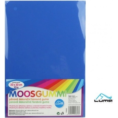 Moosgummi A4 modrá Luma, 10ks LUMA trading s.r.o.