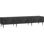 vidaXL ТВ шкаф с чекмедже Черно 147 x 34, 5 x 30 см Инженерна дървесина (894936)
