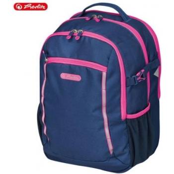 Image 1 of Herlitz - Ученическа ергономична раница Ultimate - Тъмносиньо с розово (50032778)
