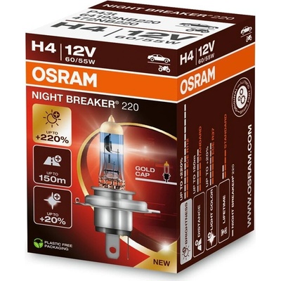 Osram Night Breaker 220 H4 P43t 12V 60/55W 64193NB220