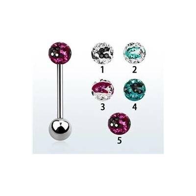 Piercingate piercing do jazyka s krystaly PCI00294 3