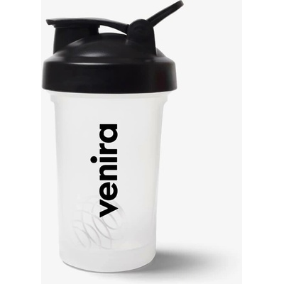VENIRA shaker PRO s poutkem, černo-bílý, 400 ml