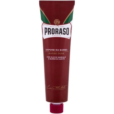 PRORASO Red Shaving Soap In A Tube сапун за бръснене в тубичка с бамбуково масло 150 ml за мъже