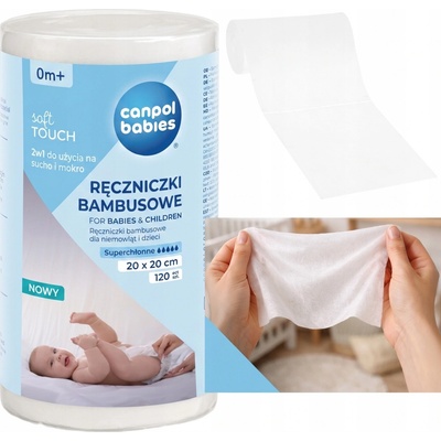 Canpol babies Jednorázové bambusové ručníky 120 ks