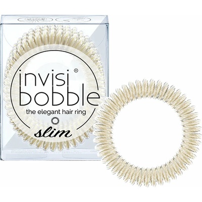 Invisibobble Tenká spirálová gumička do vlasů Invisibobble Slim 3 ks Stay Gold