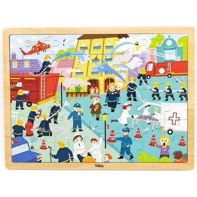 VIGA Drevené Hasiči 48 dielov