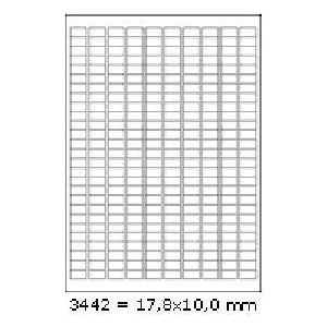CDRmarket Самозалепващи етикети 17, 8 x 10 mm, 270 етикета, A4, 100 листа (R0ECO.3442A)