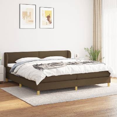 vidaXL 11461.3126672 Boxspring postel s matrací tmavě hnědá textil