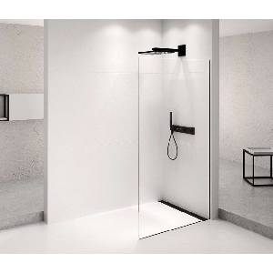 POLYSAN Architex - Душ стена Walk-In, 116x210 см, матово черно/прозрачно стъкло AXB120CL (AXB120CL)