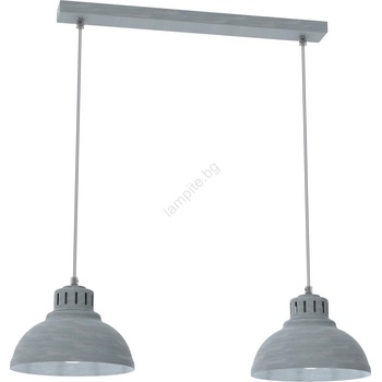 Luminex Пендел SVEN 2xE27/15W/230V сив (LU9049)