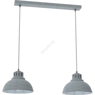 Luminex Пендел SVEN 2xE27/15W/230V сив (LU9049)