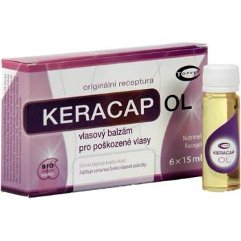 Topvet Keracap OL vlasové sérum (olej) pro poškozené vlasy 6 x 15 ml