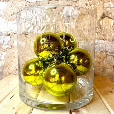 DECOLED Plastová koule prům. 10 cm jablkově zelená 6x leslká