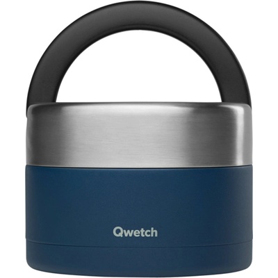 Qwetch Izotermický obědový box s ouškem 650 ml Matná půlnoční modrá