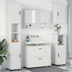 vidaXL Комплект мебели за баня 5 бр. Бяло 35 x 30 x 192 см (3393063)