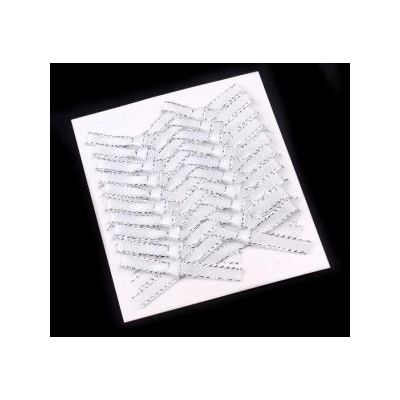 Svatební mašlička 40 mm - bílo/stříbrná – Zboží Mobilmania