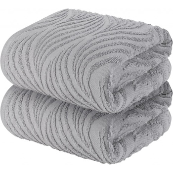 Livarno Home Froté ručník, 50 x 100 cm, 2 kusy (šedá)