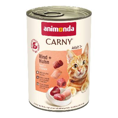 animonda Carny Adult 6 x 400 g - Hovädzie & kura