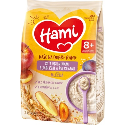 Hami mliečna so 7 obilninami s jablkom a slivkami 210 g
