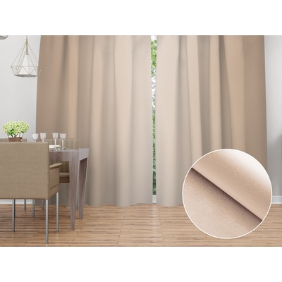 Biante Dekorační závěs TF-096 Pudrově béžový bez vzoru - š. 150 cm 150x140 cm