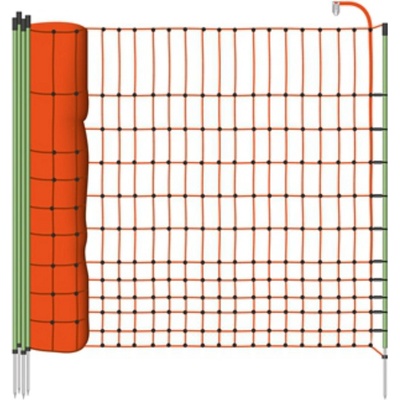 Vodivá sieť 112 cm, 50 m, 2 hroty pre hydinu (sliepky, kurčatá, kačky)