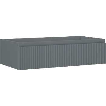 Mexen Rivel шкафче за баня под умивалник 90 см, 1 чекмедже, оребрено, мат графит - 91A20-09023-1-BF66 (91A20-09023-1-BF66)