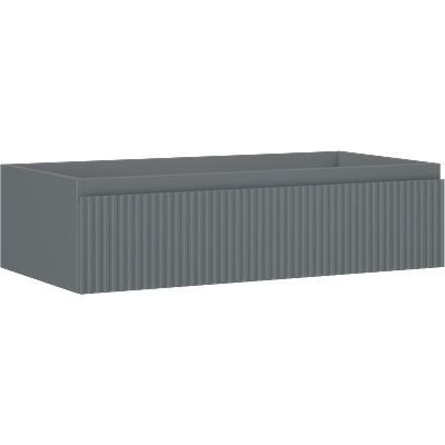 Mexen Rivel шкафче за баня под умивалник 90 см, 1 чекмедже, оребрено, мат графит - 91A20-09023-1-BF66 (91A20-09023-1-BF66)