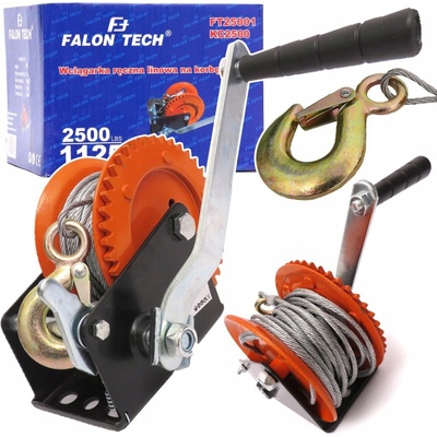 Lanový naviják na kliku 1125 kg 2500 LBS Falon-Tech FT25001