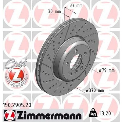 Brzdový kotúč ZIMMERMANN 150.2905.20 (150290520)