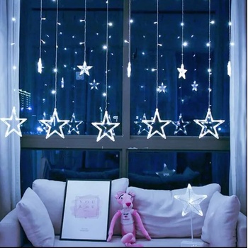 Image 1 of Led Коледна украса с 12 звезди, бели ip44 lw61