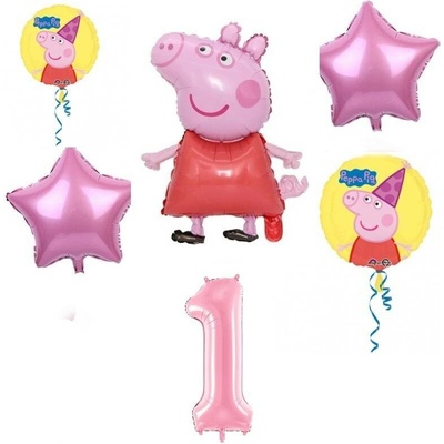 Balónkový set Prasátko Peppa 1.narozeniny