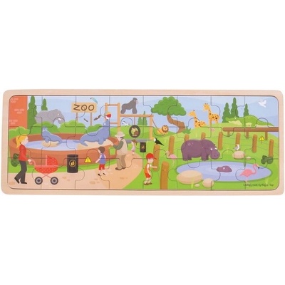 Bigjigs Toys Drevené ZOO 24 dielov
