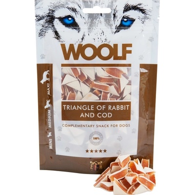 Woolf Triangle of Rabbit and Cod - maškrty pre psov 100 g