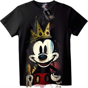 NOONEBRAND Тениска Mickey Mouse крал - XS, White