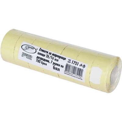 Spree Етикети за 2 реда марк. клещи 26/16 мм, 790 бр. , бял (3800884175170)