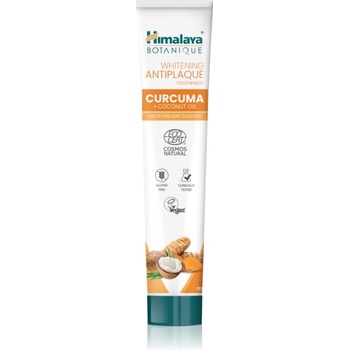 Himalaya Whitening Antiplaque Curcuma & Coconut Oil паста за зъби против зъбна плака и за здрави венци 75ml