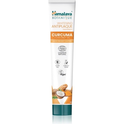 Himalaya Whitening Antiplaque Curcuma & Coconut Oil паста за зъби против зъбна плака и за здрави венци 75ml