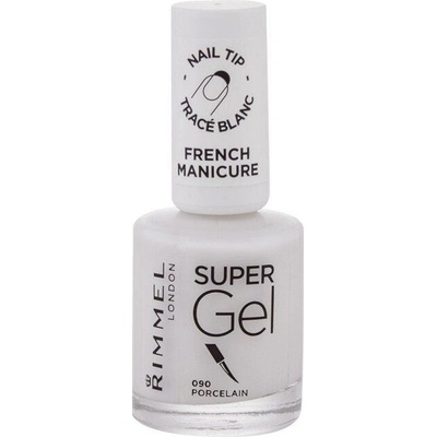 Rimmel London Super gel French Manicure lak na nechty 090 Porcelain 12 ml
