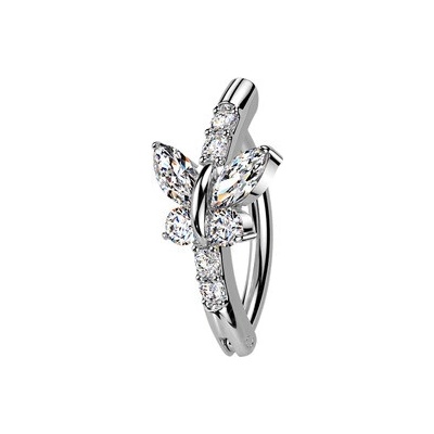 Šperky4U Piercing do pupíku motýlek WP0102