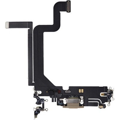 AppleKing nabíjecí a audio flex konektor pro iPhone 14 Pro Max - zlatý