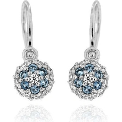 Zlatnictví U Kostela dětské náušnice s modrými kamínky 418MB