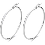 Silenti Jewelry Сребърни обеци "Готовност" - Големи - 6см