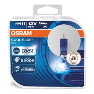 Крушка OSRAM H11, 12V, 75W, 5500K, 1000lm, 2 броя