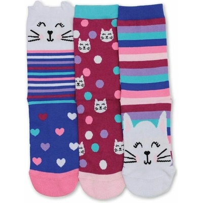 United ODDsocks Detské veselé ponožky KITTY 3 ks