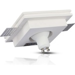 V-TAC gu10 Гипсова Отливка Квадрат Издадена Хромирано Дъно - 3149 (3149)