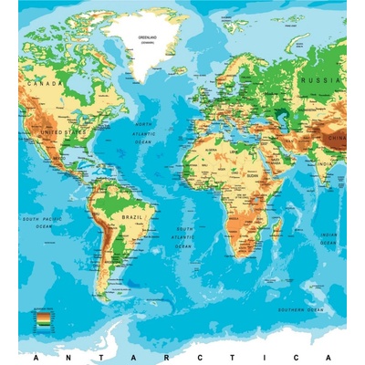 Dimex MS-3-0261 vliesová fototapeta na zeď Mapa sveta rozmery 225 x 250 cm