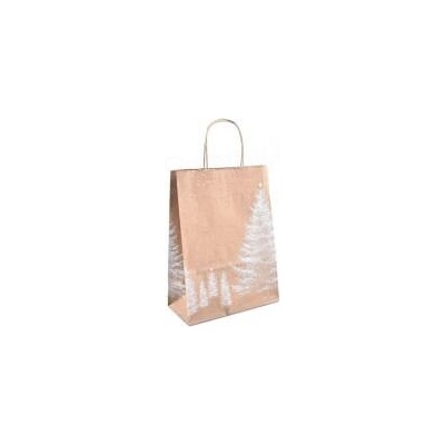 Taška papierová darčeková BIANCO NATALE, 22+10x29, 100 gr., vianočný vzor