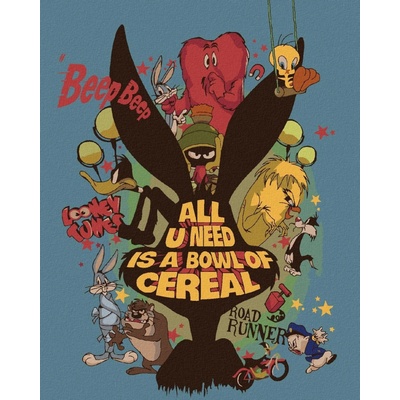 Zuty Looney tunes retro plakát 40 x 50 cm vypnuté plátno na rám 8596530201250