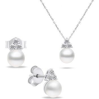 Brilio Silver set šperkov SET228W náušnice náhrdelník